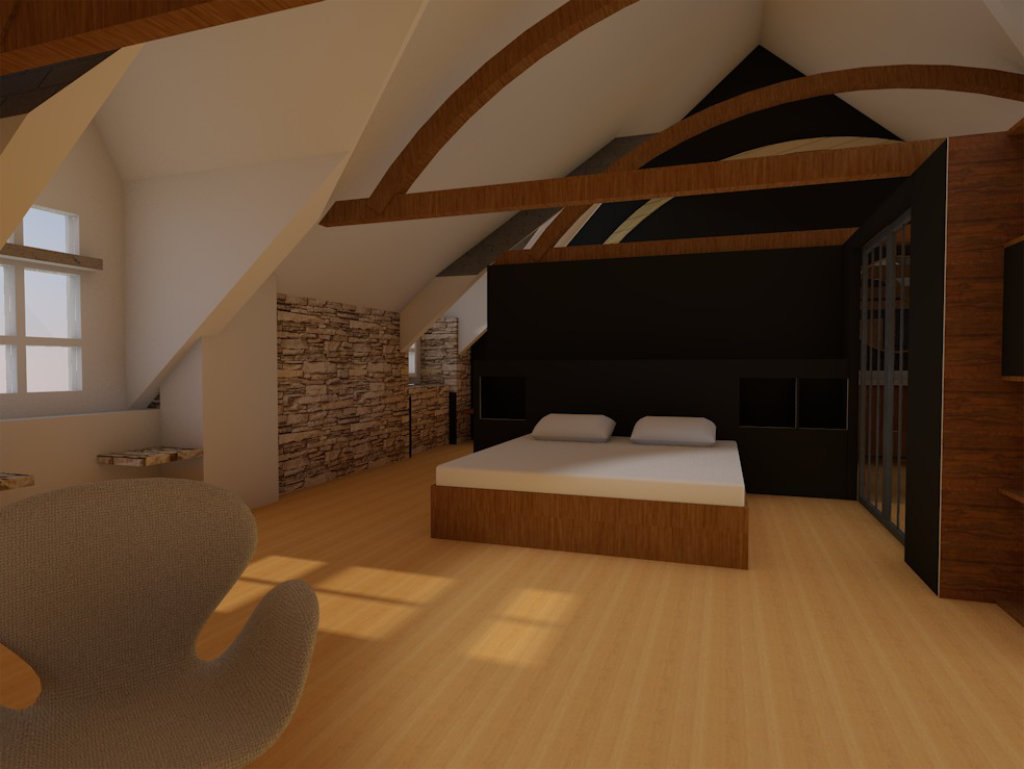 Perspective intérieure suite parentale