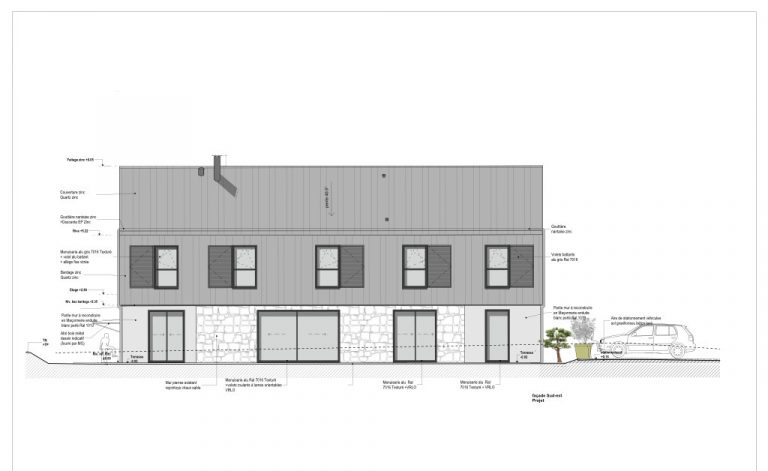 Façade sud- est - projet