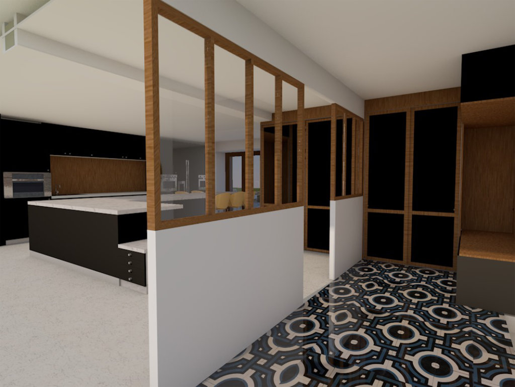 Perspective intérieure entrée