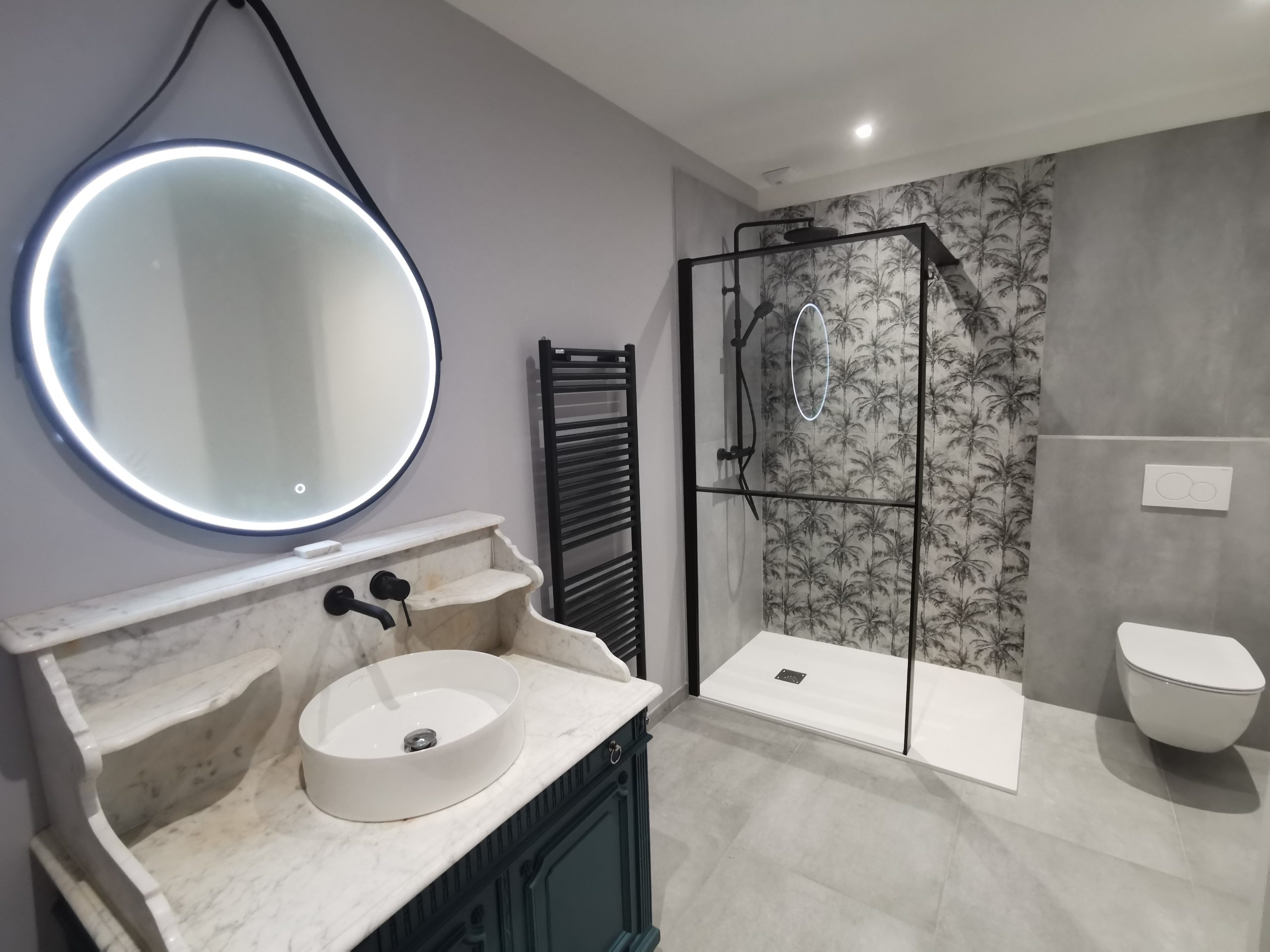 Salle d'eau créée à l'étage